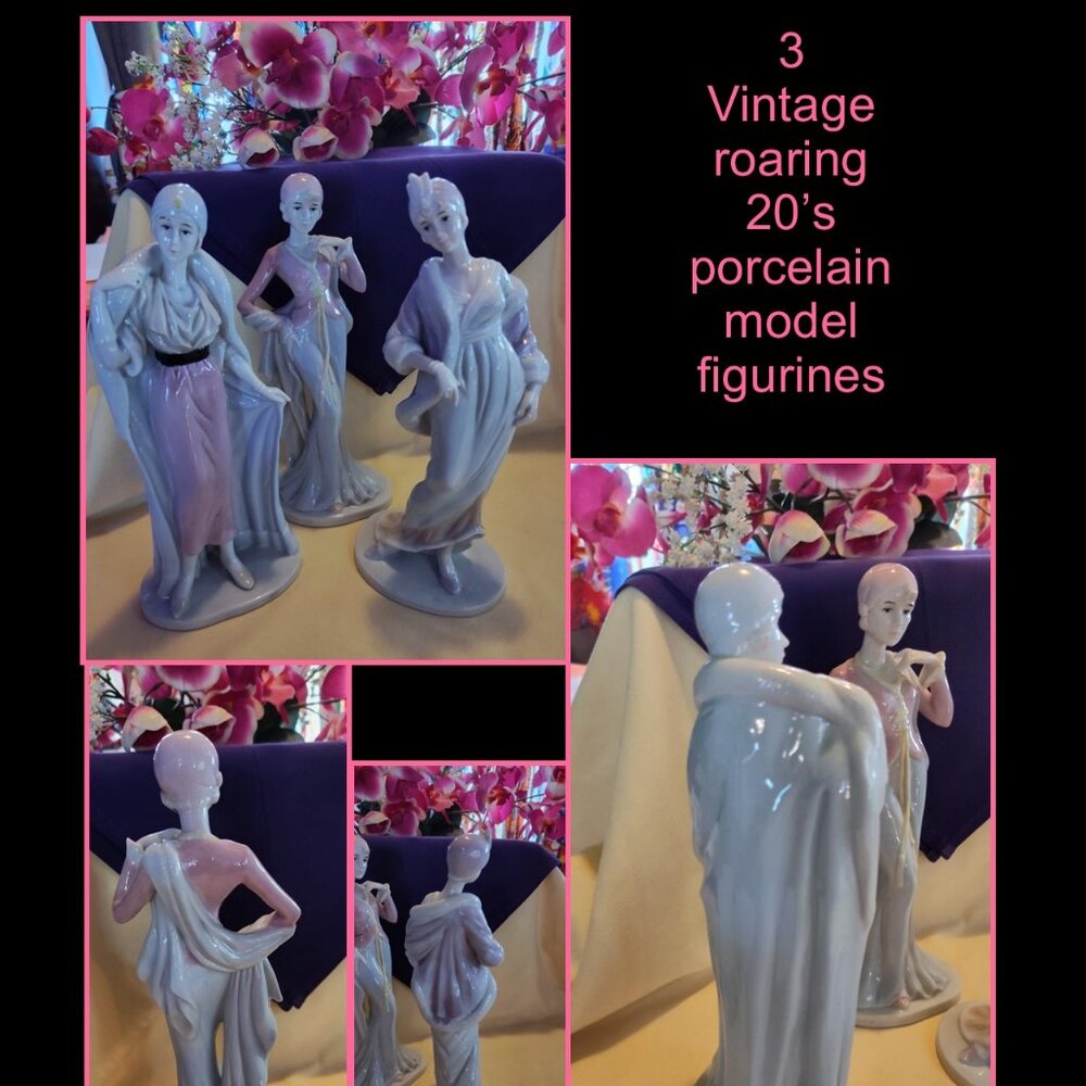 set of 3 remarkable Simson roaring 20's beauties. 1990's. SHIPS FREE